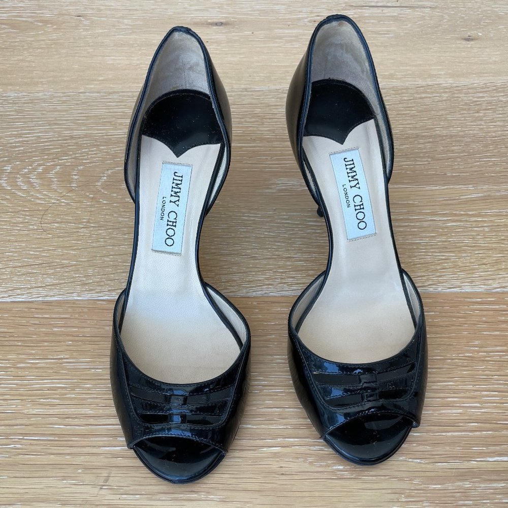 Jimmy Choo 94 Aura Peep Toe D'Orsay Size 37.5
